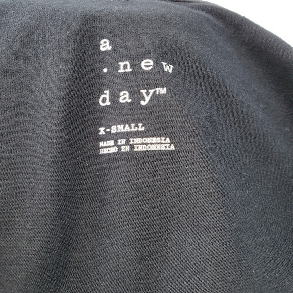 A New Day Womens Size XS Midi A Line Sleeveless Black Dress Scoop Neck New - Picture 5 of 9